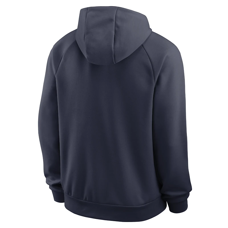 Sweat à capuche raglan Nike Dri-FIT Premium Performance pour homme, bleu marine, North Carolina Tar Heels