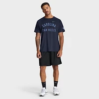 T-shirt Nike bleu marine pour homme des Tar Heels de Caroline du Nord, coupe raglan et performance.
