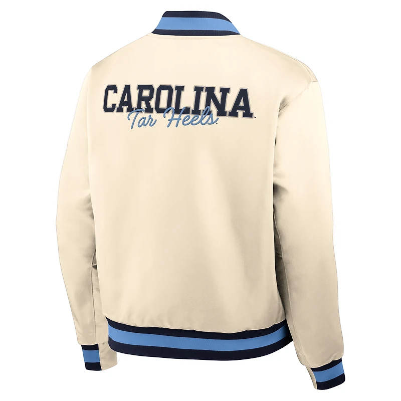 Blouson aviateur Nike Tan North Carolina Tar Heels Legacy à boutons-pression pour homme