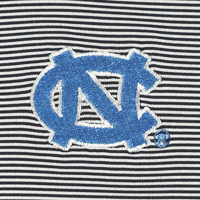 Polo en jersey à rayures Jubilee Performance Peter Millar pour hommes, noir, North Carolina Tar Heels