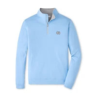 Men's Peter Millar  Carolina Blue North Tar Heels Perth Quarter-Zip Sweatshirt