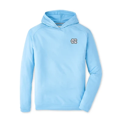 Sweat à capuche Peter Millar Carolina Blue North Tar Heels Pine Performance pour homme