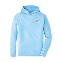 Sweat à capuche Peter Millar Carolina Blue North Tar Heels Pine Performance pour homme
