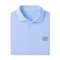 Polo rayé Peter Millar bleu Caroline, North Carolina Tar Heels, Tiebreaker Performance Jersey, pour homme