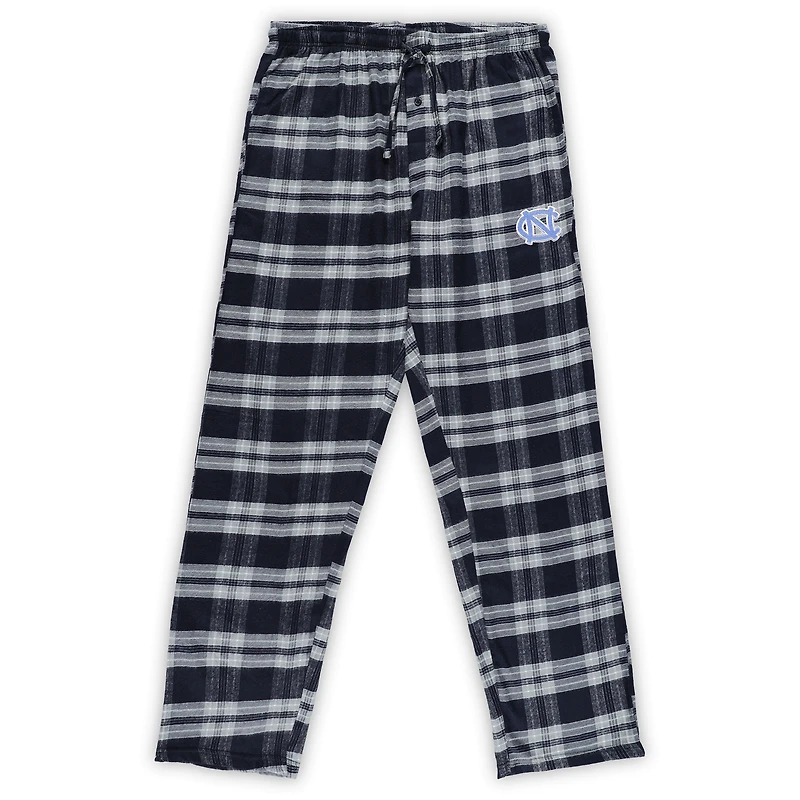 Men's Profile Navy North Carolina Tar Heels Big & Tall 2-Pack T-Shirt Flannel Pants Set