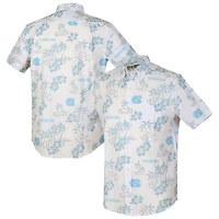 Chemise boutonnée classique tri-blend Reyn Spooner blanche des Tar Heels de Caroline du Nord pour homme