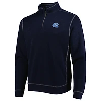 Homme Tommy Bahama Carolina Blue North Tar Heels Sport Tobago Bay Tri-Blend Mock Neck Half-Zip Jacket