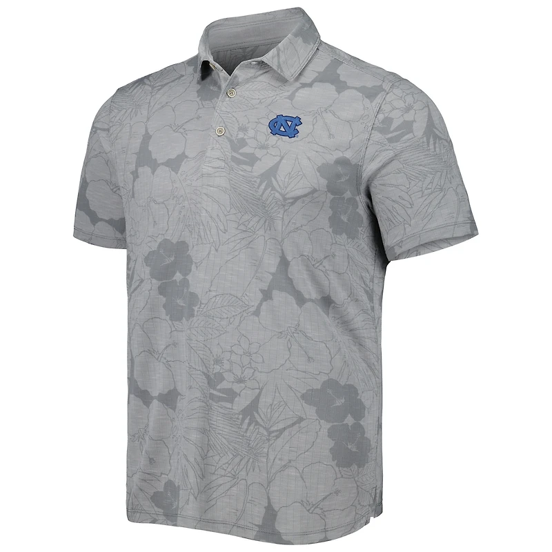 Polo Miramar Blooms Tommy Bahama Grey North Carolina Tar Heels pour homme