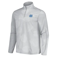 Men's Tommy Bahama Gray North Carolina Tar Heels Sport Delray Frond Quarter-Zip Jacket