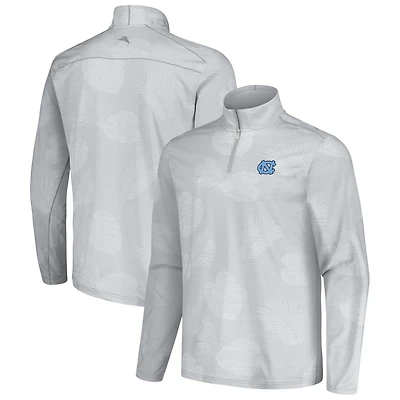 Veste zippée mi-longue Delray Frond de Tommy Bahama pour homme, gris, des Tar Heels Caroline du Nord