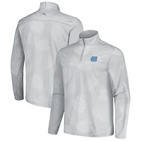 Veste zippée mi-longue Delray Frond de Tommy Bahama pour homme, gris, des Tar Heels Caroline du Nord