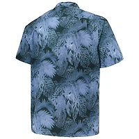 Tommy Bahama Navy North Carolina Tar Heels Big & Tall Coast Luminescent Fronds IslandZone Chemise de camp boutonnée