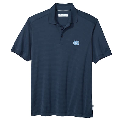 Men's Tommy Bahama Navy North Carolina Tar Heels IslandZone Bay Stripe Polo