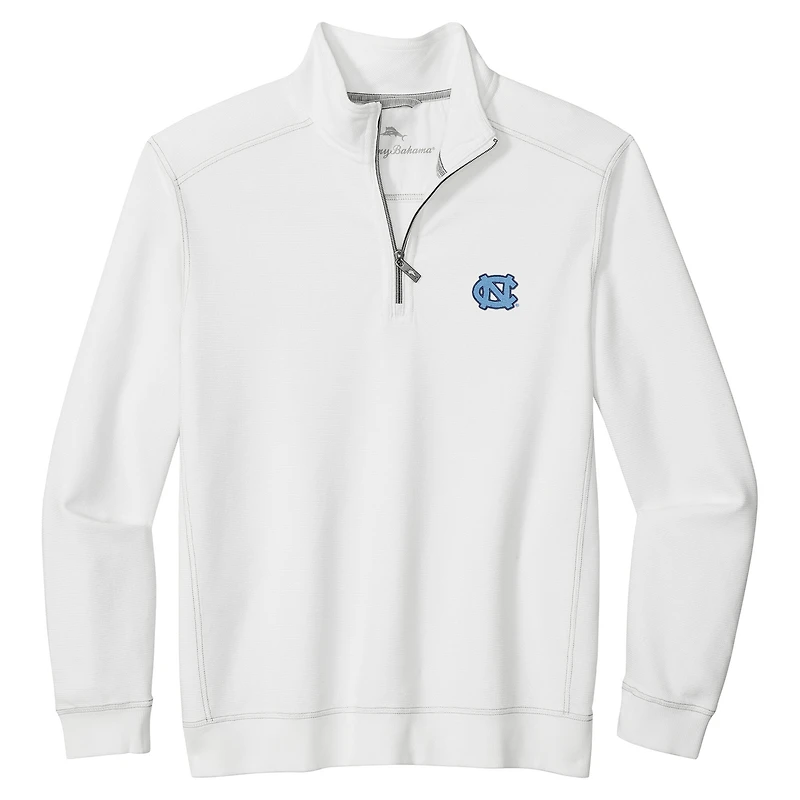 Men's Tommy Bahama White North Carolina Tar Heels Montego Bay Half-Zip Jacket