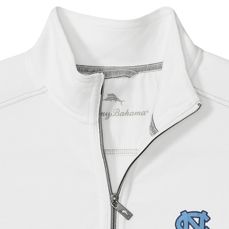 Men's Tommy Bahama White North Carolina Tar Heels Montego Bay Half-Zip Jacket