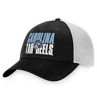 Casquette trucker snapback Top of the World noire et blanche pour homme, North Carolina Tar Heels Stockpile