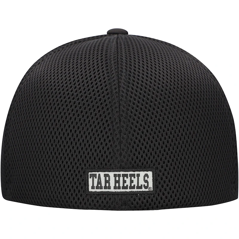 Casquette extensible noire pour homme Top of the World avec patch Abbot des Tar Heels de Caroline du Nord