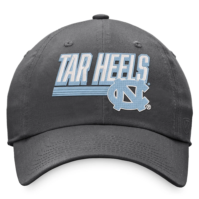 Casquette ajustable Top of the World Charcoal North Carolina Tar Heels Slice pour homme