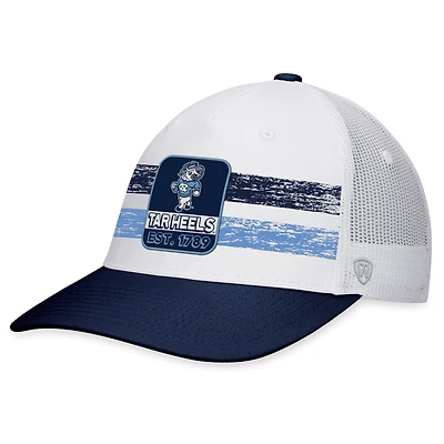 Casquette Snapback rétro décolorée Top of the World pour hommes, blanc/bleu marine, North Carolina Tar Heels