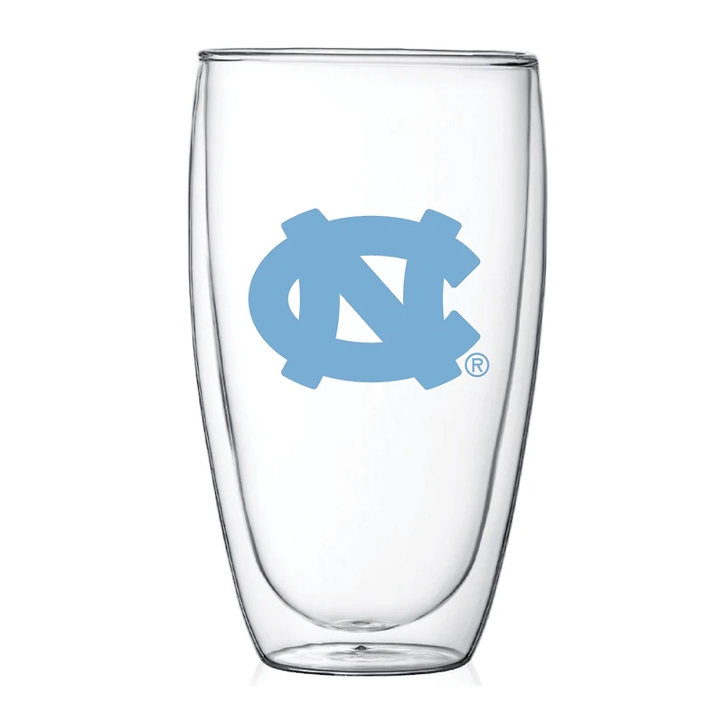 North Carolina Tar Heels 15oz. Double Wall Thermo Glass