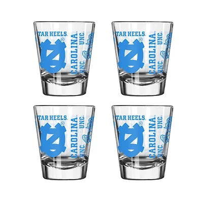 North Carolina Tar Heels 4-Pack 2oz. Shot Glass Set