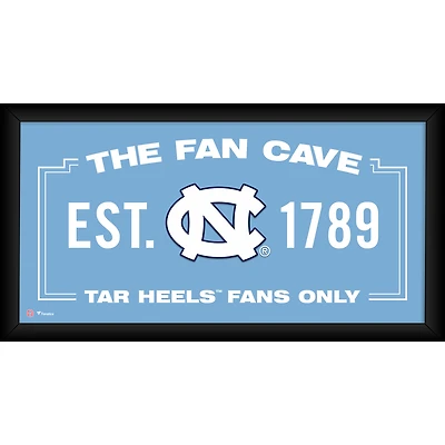 North Carolina Tar Heels Framed 10" x 20" Fan Cave Collage