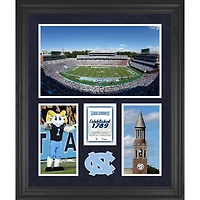 Collage encadré de 3 ouvertures du stade Kenan Memorial de 20" x 24" des Tar Heels de Caroline du Nord