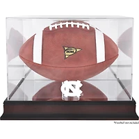Étui de football North Carolina Tar Heels, base en acajou (logo 2015 à aujourd'hui), avec dos miroir