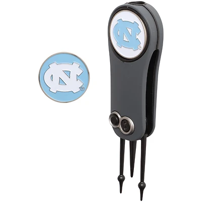 North Carolina Tar Heels Outil de réparation Switchblade et deux marqueurs de balle