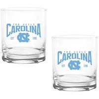 Lot de deux verres à whisky Established Rocks de 40 cl des Tar Heels de Caroline du Nord