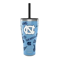 Gobelet Swag de 30 oz avec couvercle en paille Tervis North Carolina Tar Heels