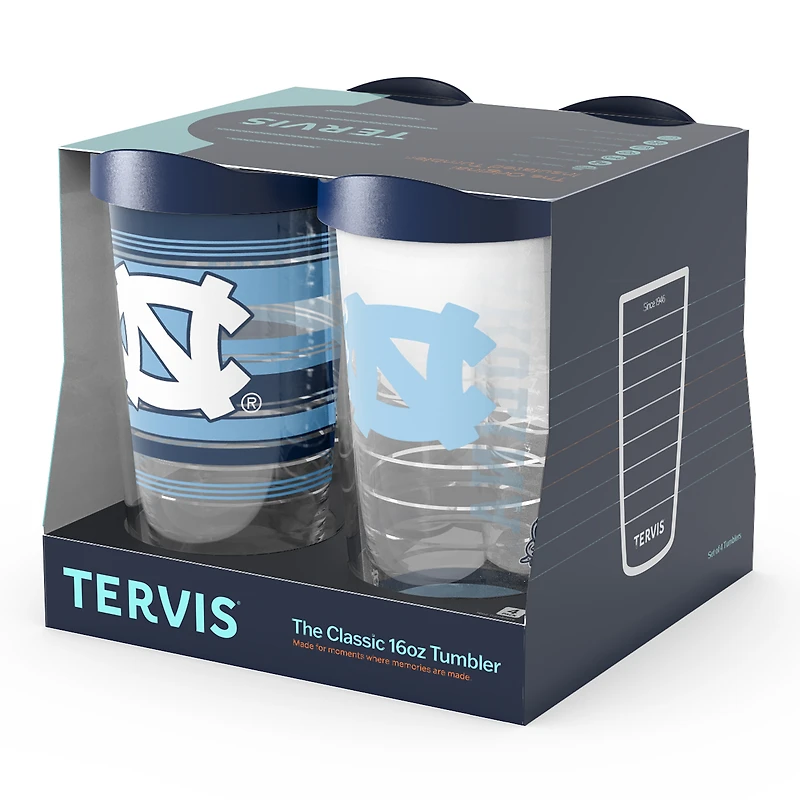 Tervis North Carolina Tar Heels Four-Pack 16oz. Classic Tumbler Set