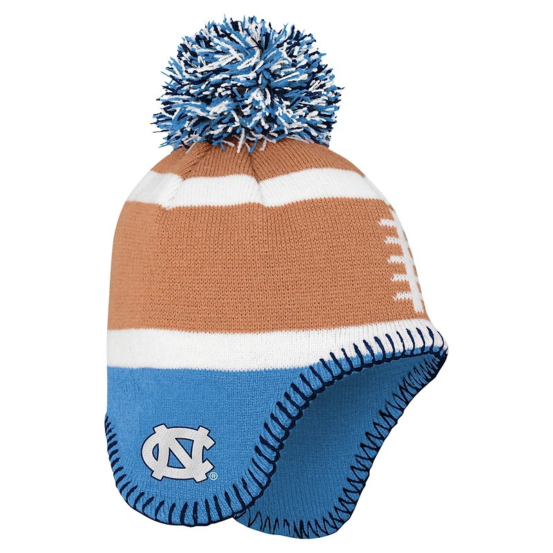 Bonnet en tricot marron avec pompon pour tout-petits Fanatics North Carolina Tar Heels