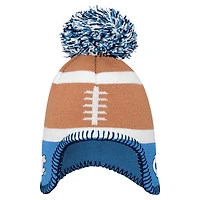 Toddler Fanatics   Brown North Carolina Tar Heels Football Head Knit Hat with Pom