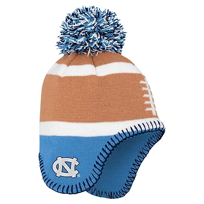 Bonnet en tricot marron avec pompon pour tout-petits Fanatics North Carolina Tar Heels