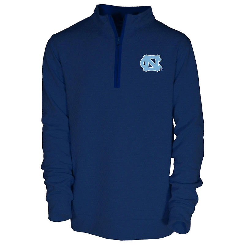 Haut performance à manches longues et fermeture éclair quart de tour pour enfant Garb Navy des Tar Heels Caroline du Nord Sterling