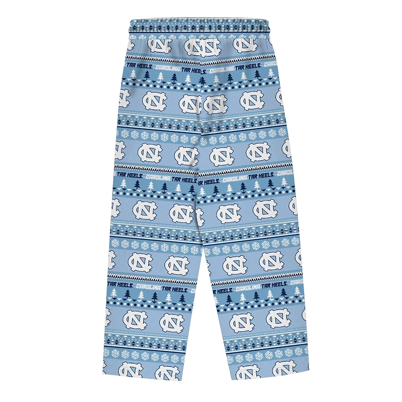 Toddler Outerstuff  Carolina Blue North Tar Heels Ugly Sweater Pajama Set