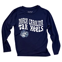 Ensemble haut à manches longues et leggings rayés tri-blend pour tout-petits Wes & Willy North Carolina Tar Heels