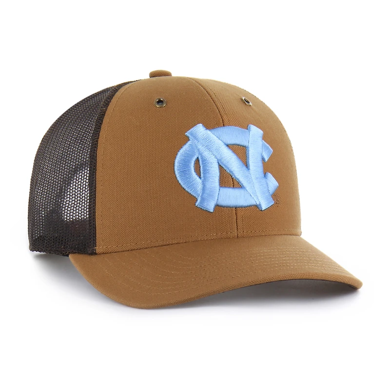 Casquette trucker unisexe Carhartt x '47 marron North Carolina Tar Heels, ajustable