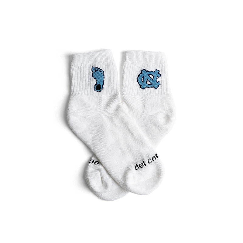 Unisex Del Campo White North Carolina Tar Heels Quarter-Length Socks