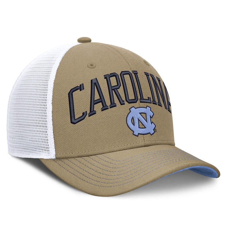 Unisex Jordan Brand  Light Blue/White North Carolina Tar Heels Primetime Arched Trucker Adjustable Hat