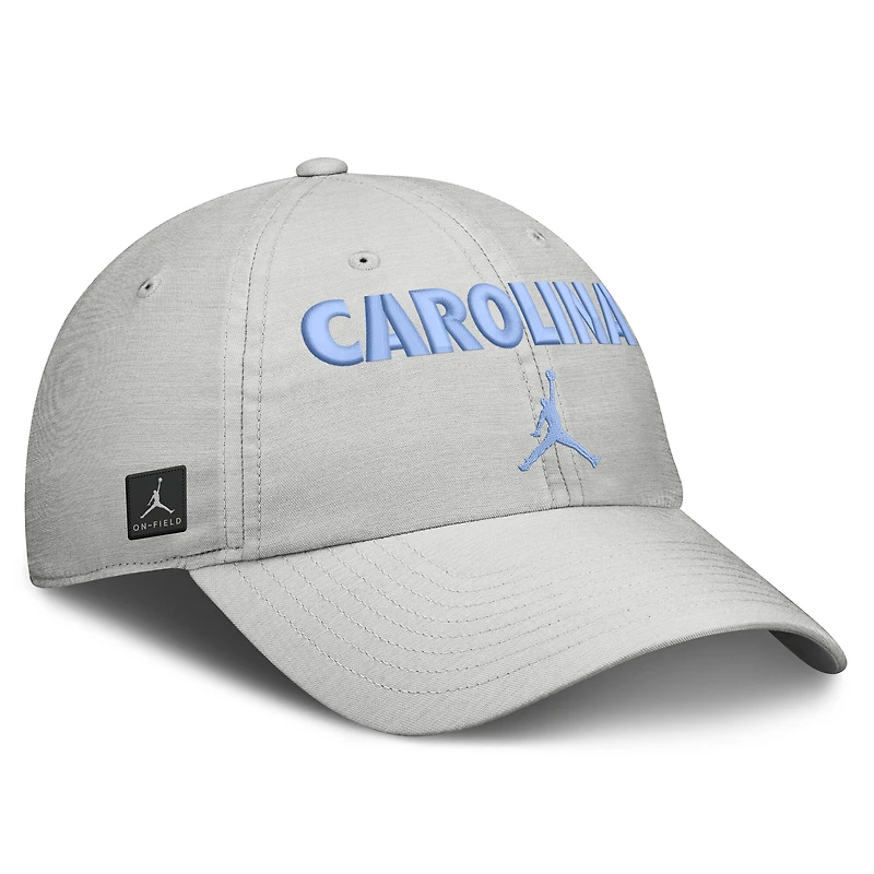 Unisex Jordan Brand Gray North Carolina Tar Heels 2026 On-Field Gameday Club Adjustable Hat