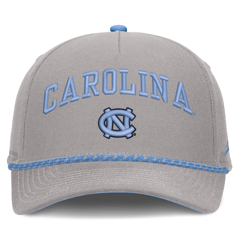 Unisex Jordan Brand Gray North Carolina Tar Heels Primetime Rise Rope Adjustable Hat