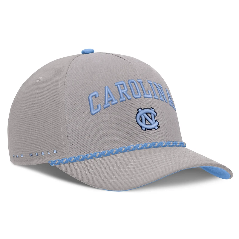 Unisex Jordan Brand Gray North Carolina Tar Heels Primetime Rise Rope Adjustable Hat