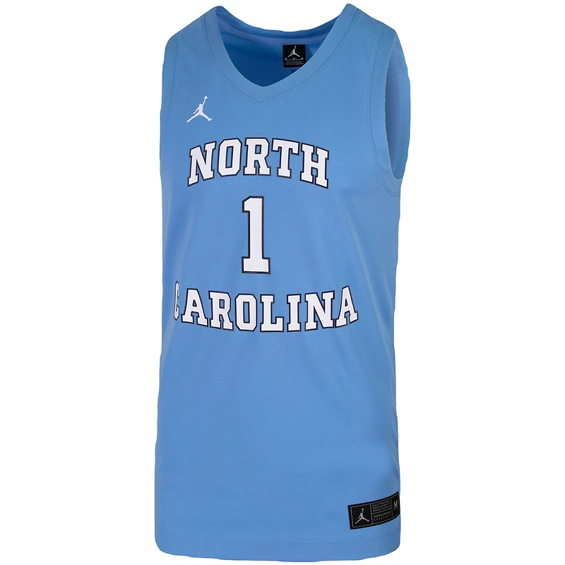 Unisex Jordan Brand #1 Carolina Blue North Tar Heels Women's Basketball Replica Jersey