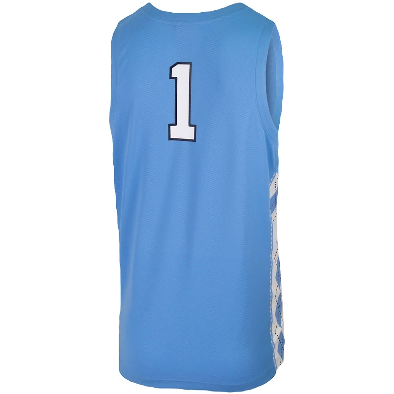 Unisex Jordan Brand #1 Carolina Blue North Tar Heels Women's Basketball Replica Jersey