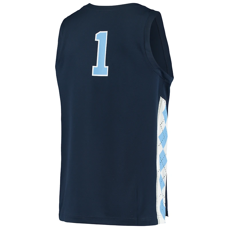 Unisex Jordan Brand #1 Navy North Carolina Tar Heels Replica Basketball Jersey
