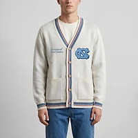 Unisex Uscape Apparel Natural North Carolina Tar Heels Americana Striped Full-Button Cardigan