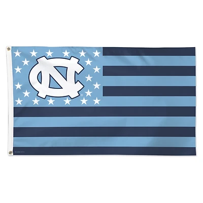 WinCraft North Carolina Tar Heels 3' x 5' Single-Sided Deluxe Patriotic Stars & Stripes Flag