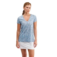 Women's Smith & Quinn Blue North Carolina Tar Heels Blake Floral V-Neck Top